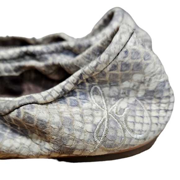 Sam Edelman Felicia Snake Print Leather Flats - Picture 7 of 10